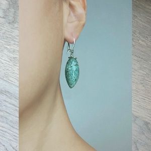 Turquoise Stone Drop Earrings